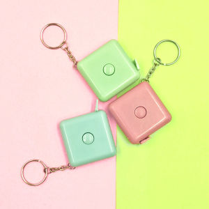 Meteran Mini Portabel 1.5m dengan Gantungan Kunci – Desain Persegi Ringan & Praktis