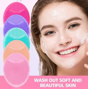 Soft Silicone Facial Cleaning Brush Face Washing Exfoliating Blackhead Remover Brush Skin SPA Scrub Pad Tool