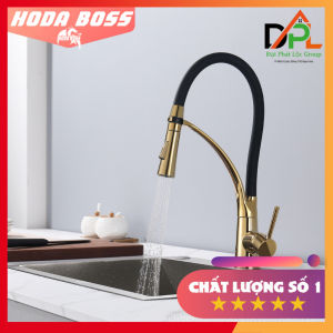 Vòi rửa chén nóng lạnh gắn chậu cần mềm Silicon HODABOSSVòi rửa bát gắn chậu đồng thau mạ NIKEN đầu vòi 2 chết độ xả