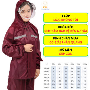 Bộ Quần Áo Mưa Người Lớn Áo Mưa Siêu Chống Thấm Nước Chống Gió