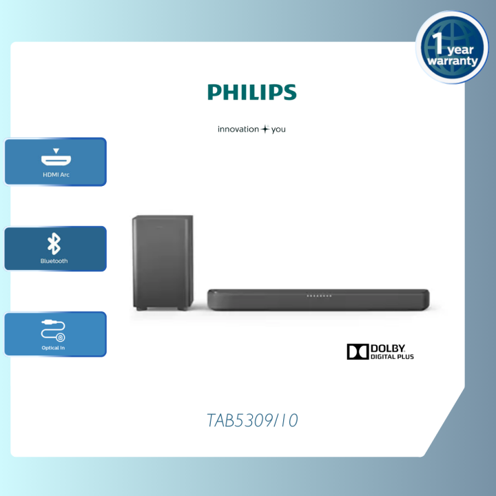 Philips Soundbar with Wireless Subwoofer and HDMI-ARC