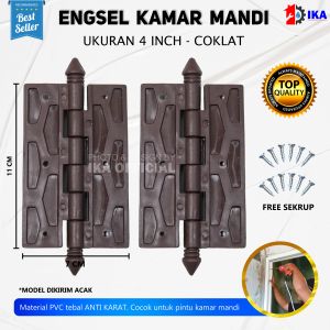 ENGSEL PVC PLASTIK PVC 4 INCH 4 INCI PINTU KAMAR MANDI TOILET WC PLASTIC DOOR HINGES PUTIH Engsel PVC Tyro / Engsel Pintu Murah