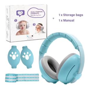 Baby Noise Cancelling Ear Muffs Sleeping Sound Insulation Safety Noise Reduction Ear Defenders Baby Earmuffs with Non-Slip Band