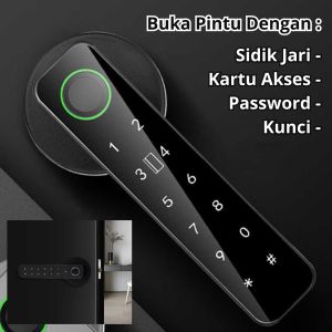 COD Gagang Pintu Rumah Mewah Sidik Jari Fingerprint Kartu Akses Password Kunci / Smart Door Lock Pintu Rumah Sliding Card Fingerprint / Smart Lock Door Pintu Rumah Digital Sliding Murah / Gagang Pintu Kamar Tidur Aesthetic Mewah M20