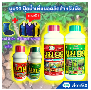 🆓ส่งฟรีไม่ใช้โค๊ด บูม99 ปุ๋ยน้ำสำหรับพืช เร่งราก ต้น ใบ เพิ่มผลผลิตได้ดี ปุ๋ยทางใบ ไม่ได้ผล ยินดีคืนเงิน ขนาด 500ml จำนวน 2 ขวด