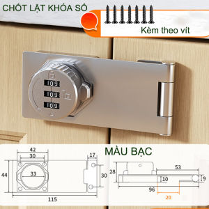 Chốt khóa số dạng lật dùng cho tủ ngăn kéo bàn cửa các loại