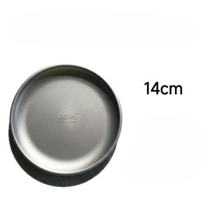 MIRELAE Lightweight Camping Plate Titanium Purification 14/17/20/23/26cm Reusable Tableware Round Frosted Picnic Gear For Barbecue Home Dinnerware