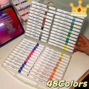36/48Pcs Colors Marker Acrylic Marker Set DIY Graffiti Painting for Shoes/Glass/Stones/Drawing Pap