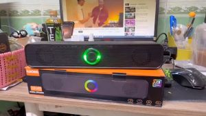 Loa vi tính 2.0 K2065 có LED Loa mini cho máy tính vi tính có dây có bass