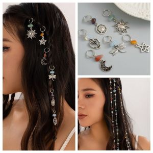 LKMART Ethnic Style Braided Hair Ring Butterfly Pearl Tassel Hair Band Fashionable Hair Clip Weave Hair Accessories Girl/Women