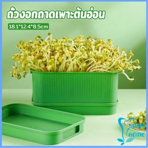 Easy กล่องเพาะถั่วงอก ถาดเพาะต้นอ่อน ไม่ต้องใช้ดิน นำกลับมาใช้ใหม่ได้ 1ชุด bean sprouts tray