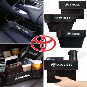 Car Seat Gap Filler Box For Toyota Wish Alphard Vios Cross Estima Hilux Rush Fortuner Supra Avanza Altis Camry Innova Harrier Veloz Yaris Seat Gap Leak Proof Plug Pocket Organizer
