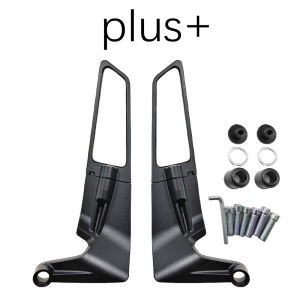 1 Pair Of Motorcycle Modification Parts Universal Fixed Wing Rearview Mirrors Suitable For Kawasaki Yamaha Honda Ducati