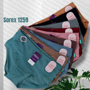 3Pcs Celana Dalam Wanita Dewasa 1259 Sorex CD Basic Super Stretch Motif Plisket