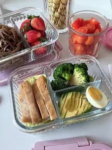 Microwave FOOD GRADE Glass Lunch  Food Containers Bento  Bekal Bekas Makanan