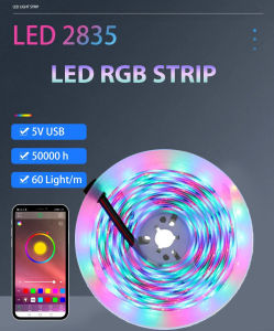 Lampu LED Strip RGB DJ-2835 5M Lampu Hias Kelap Kelip Warna Warni 5 Meter Waterproof IP44 RGB + Remote + Adaptor + MOD
