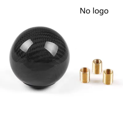 Racing Real Carbon Fiber Gear Shift knob Manual Transmission Shifter Lever Knob Round Ball Shape Handle Knob Car Gear Shift Knob Manual Automatic Gear Shift Knob