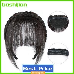 bashijian Wig Headband Air Bangs Natural Invisible Straight Bangs Seamless Natural Forehead Bangs Hairstyle Tools