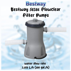 BESTWAY Penapis Kolam Renang Air Bersih 3 Sizes Flow Clear 330gal Filter Pump 1100-8300L Pool Water Circulating Filter Swimming Pool Water Cleaner