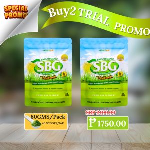 BUY2 TRIAL PACKS PROMO of ORGANIC 100% ORIGINAL Salveo Barley Grass Powder in 80gms/pack