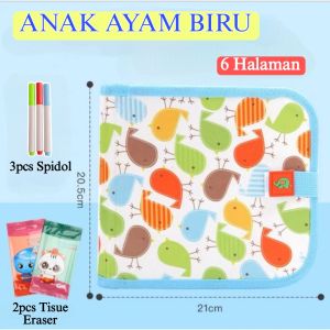 Buku Gambar Portable Magic Book/ Buku Gambar Ajaib Reusable Bisa DiHapus