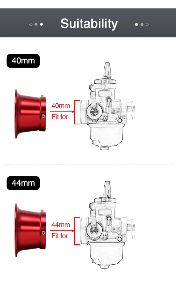 Racing 38mm 42mm PHBH PHBL Carburateur High Flow Luchtfilter Velocity Stack Hoorn Voor Off Road Motorfiets ATV Quad Dirt Pit Bike