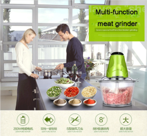Multi-function 2L [Premium Quality] Electric Meat Grinder Small Side Dish Blender Mixing Food Meat Grinders
