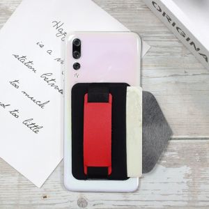 FPXR8 Adhesive Sticker Cell Phone Wallet Case Credit ID Back Cover Cellphone Pocket Women Men Elastic Stretch Phone Card Holder Phone Accessory