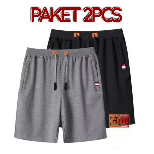 (SAZA)PROMO 4 Pcs Celana Kolor Pendek Boardshort Pria Baby Terry Jumbo Saku Resleting Premium Distro