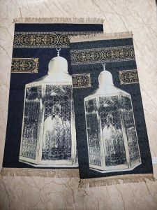 Paket isi 2pcs Sajadah Suede Kanebo Couple Sepasang motif cantik