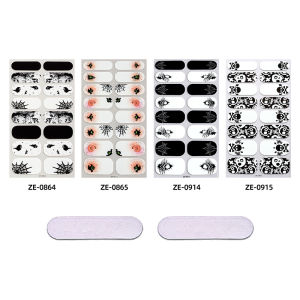 Zhengxiang Halloween Glow-in-the-Dark Film Nail Sticker Set Flashing Halloween Party Adhesive Nail Stickers
