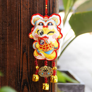 Ekana Year of the Snake Pendant Year Decorations With Bell Chinese Festive Blessing Wind Chime Cute Happy Year Home Hanging Decor