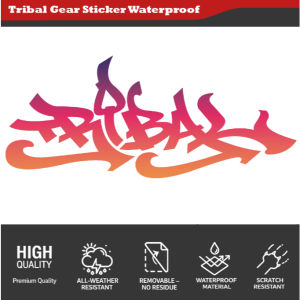 Tribal Gear Sticker Waterproof Can Be Attached Anywhere Peel Off No Glue Stain GEN833-MOTSKR130-TH