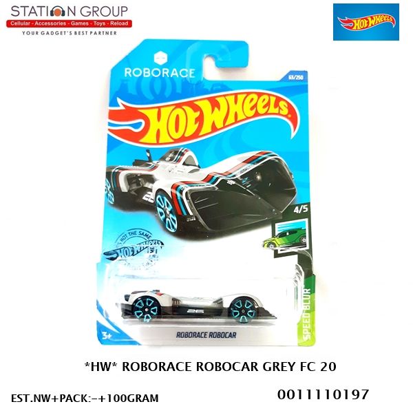 HOT WHEELS HW ROBORACE ROBOCAR GREY FC 20 DIECAST Diecast Mobil