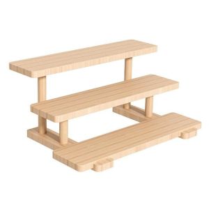 BUQBT Wood Wooden Display Stand Solid Color Multi-tier Step-Style Organizer High Quality Display Shelf Desktop Ornament