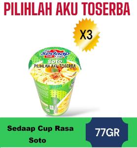 Mie Instant Mie Sedaap CUP Rebus Soto - ( HARGA 3 PCS )