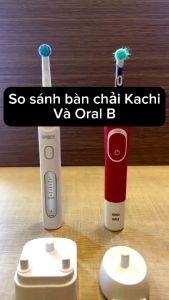 Bàn chải điện cao cấp Kachi MK361 kèm đế sạc không dây và 2 đầu bàn chải chuẩn nha khoa