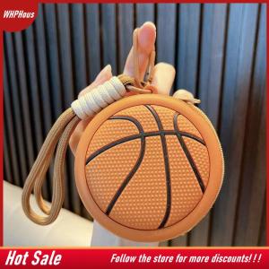 【COD】🔥🔥🔥 New Cartoon Sporty Storage Bag Basketball Football Keychain Coin Purse Volleyball Baseball Key Ring Wallet Earphone Case