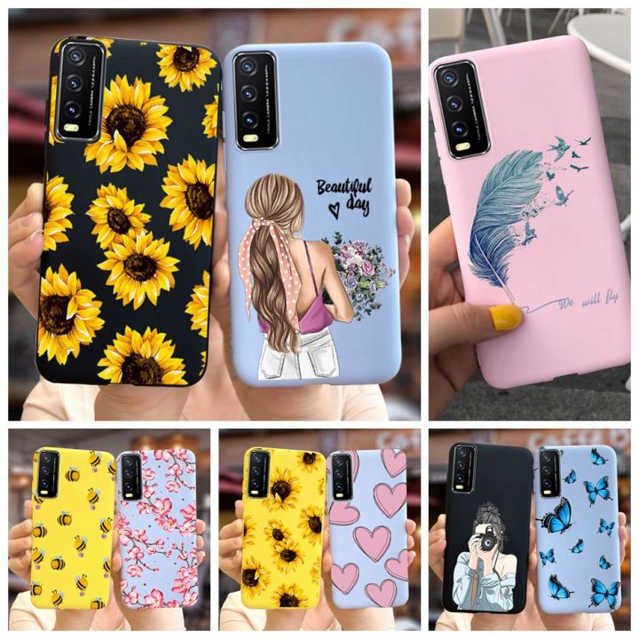 For Vivo Y20 Vivo Y20i Case V2029 V2027 V2032 Cute Sunflower