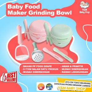 V&M Baby Shop 021 | Alat Pembuat Makanan Mpasi Bayi / Baby Food Maker Grinding Bowl / Perlengkapan Makan Bayi