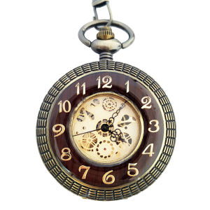 Dropshipping for foreign trade hot-selling products Large Flip Cover Mechanical Pocket Watch with Roman Carvings and Hollow Design Classic Mechanical Pocket Watch