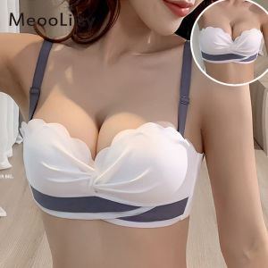 MeooLiisy Multiway Strapless Bras Thick Cup Women Push Up Splice Underwear Wireless Seamless Girl Beauty Back Brassiere Breast Petals