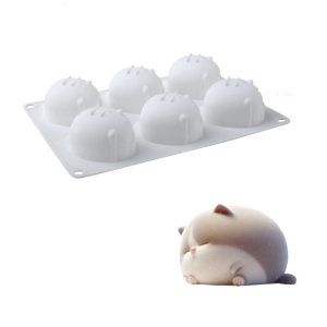 Bền Silicone mousses khuôn bánh cho mèo hình dạng ngọt ngào và hàng thủ công thích hợp cho các ứng dụng lò nướng và tủ đông
