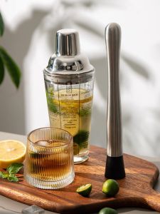 ที่บดน้ําแข็ง ไม้บดค็อกเทล ไม้บดเครื่องดื่ม ค็อกเทล แท่งบดผลไม้ ทําจากสแตนเลส201