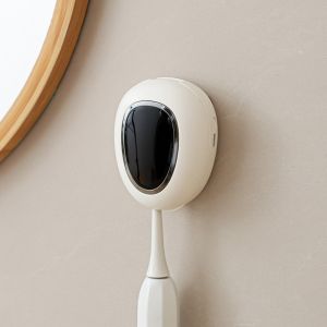 Dustproof Smart Toothbrush Rack Wall-Mounted Waterproof Toothbrush Intelligent Drying Rack Practical Self-Adhesive Disinfectant Toothbrush Holder Bathroom