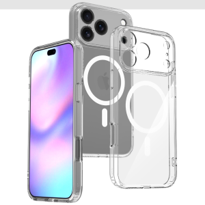 Clear Magnetic Case For iPhone Air 17 16 Pro Max 15 14 Plus 13 12 11 Magsafe Wireless Charging Original Transparent Hard Cover