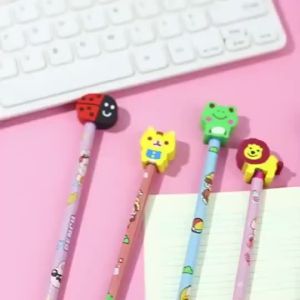 80 PCS Cartoon Pencil Set with Cute Erasers Rubber Head Pencils Diverse Lapis for Kids School Supplies