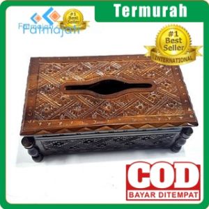 FATMAJATI Tempat Tisu Kayu Jati Ruang Tamu Mewah