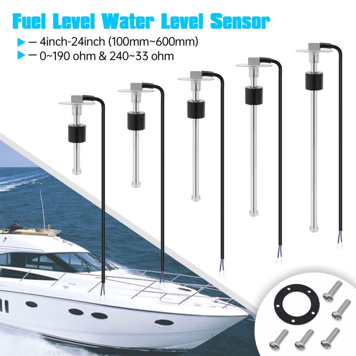 HD 100Mm ~ 600Mm Water Fuel Level Gauge Sensor 0~190 Ohm Marine Boat ...