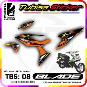 Sticker Striping Variasi Blade 110 - Stiker Striping Motor Blade 110 Desain Racing. TBS.08